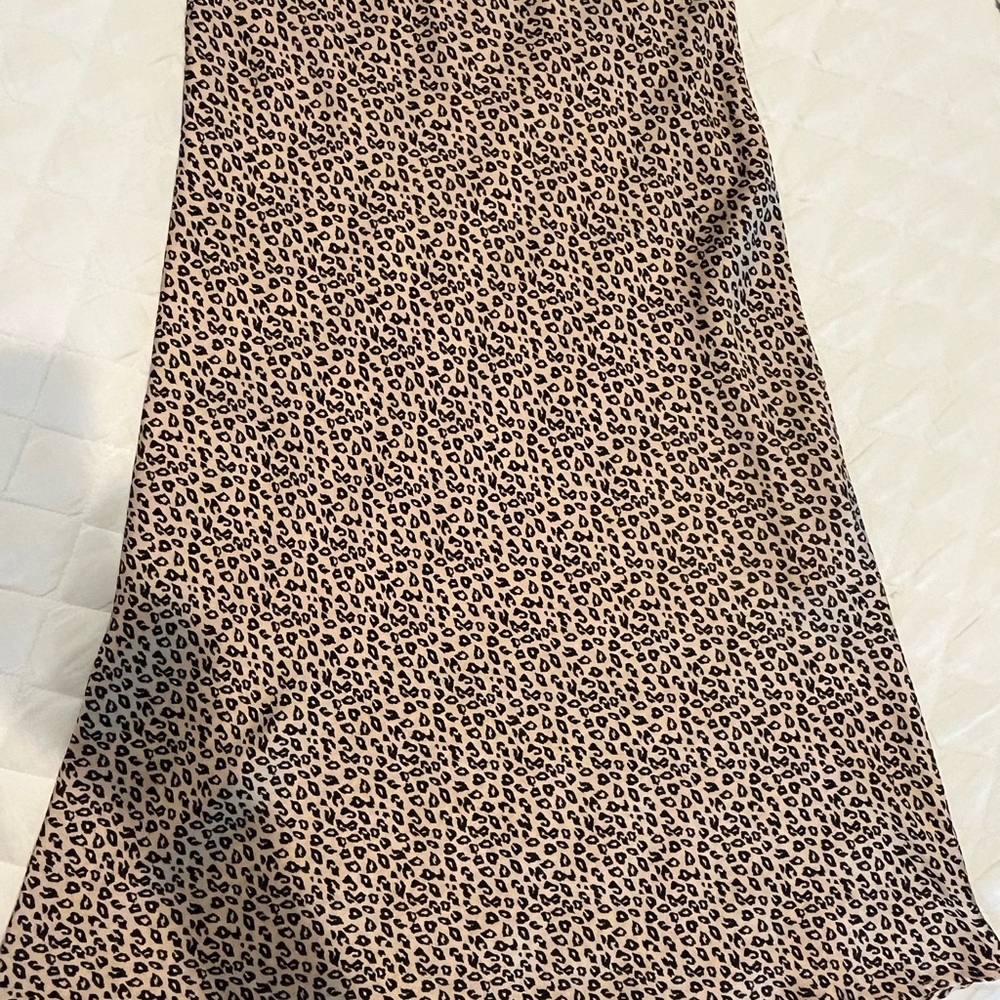 Leith animal print lined slip skirt size XS